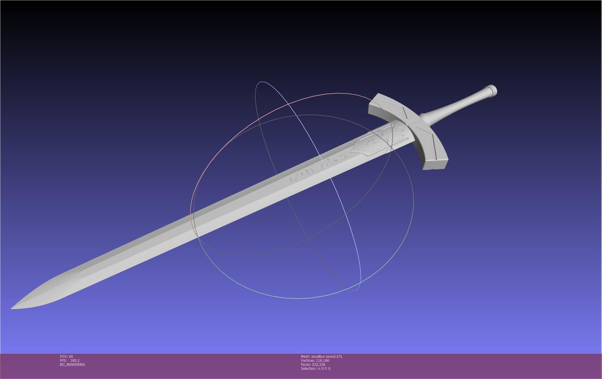 Fate Saber Excalibur Sword Printable Assembly 3D print model_118