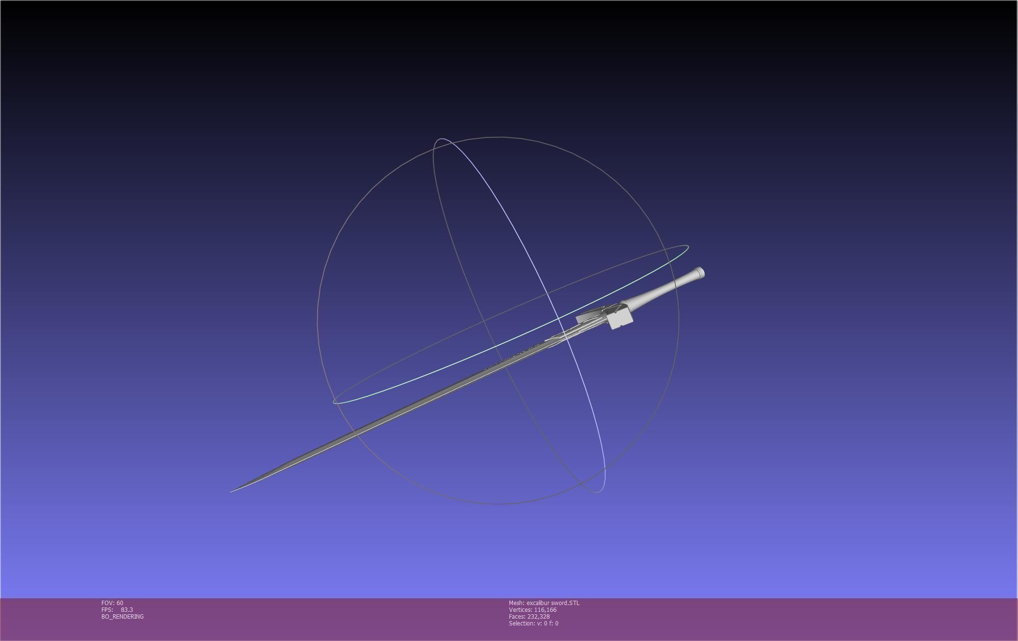 Fate Saber Excalibur Sword Printable Assembly 3D print model_51