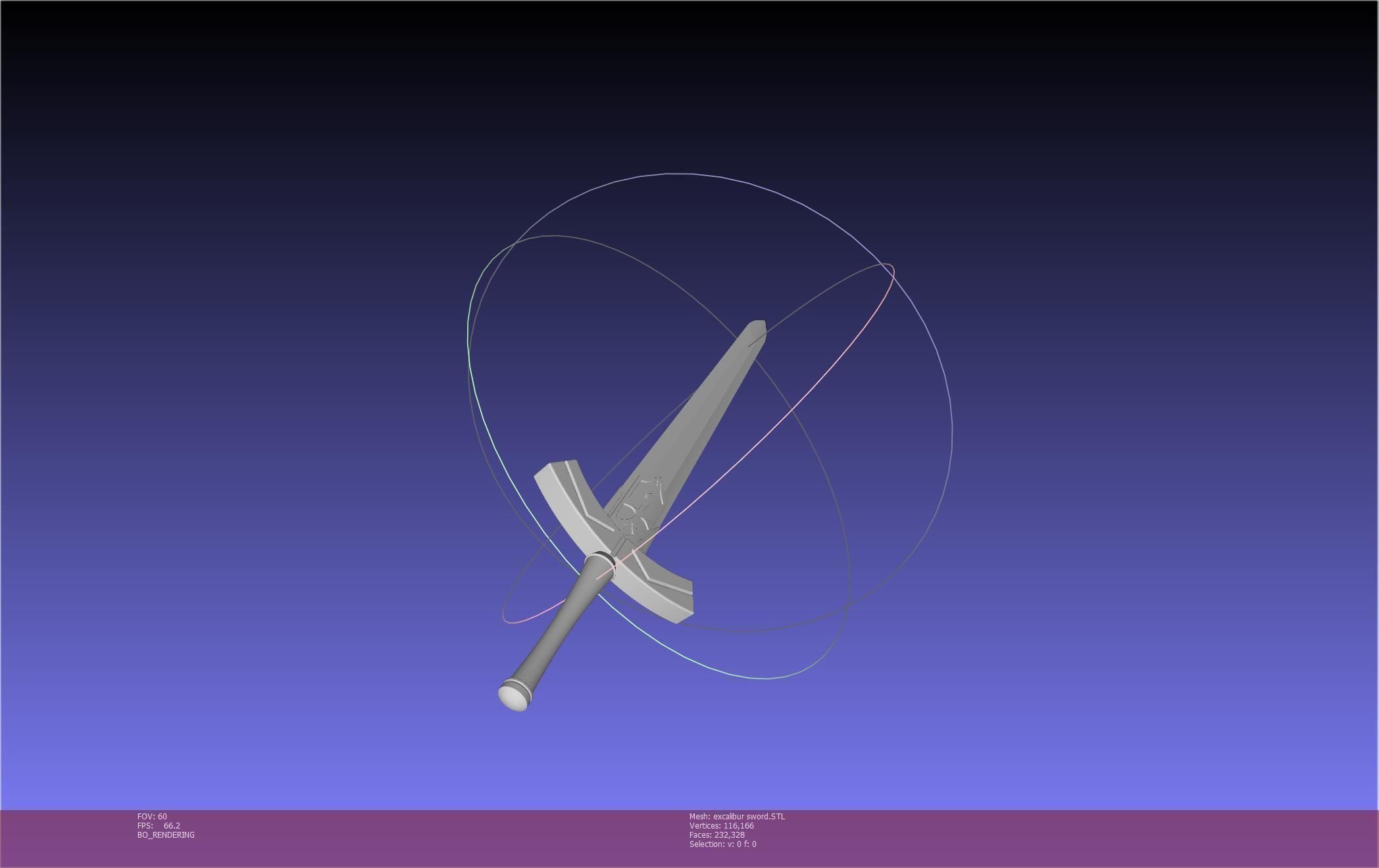 Fate Saber Excalibur Sword Printable Assembly 3D print model_30
