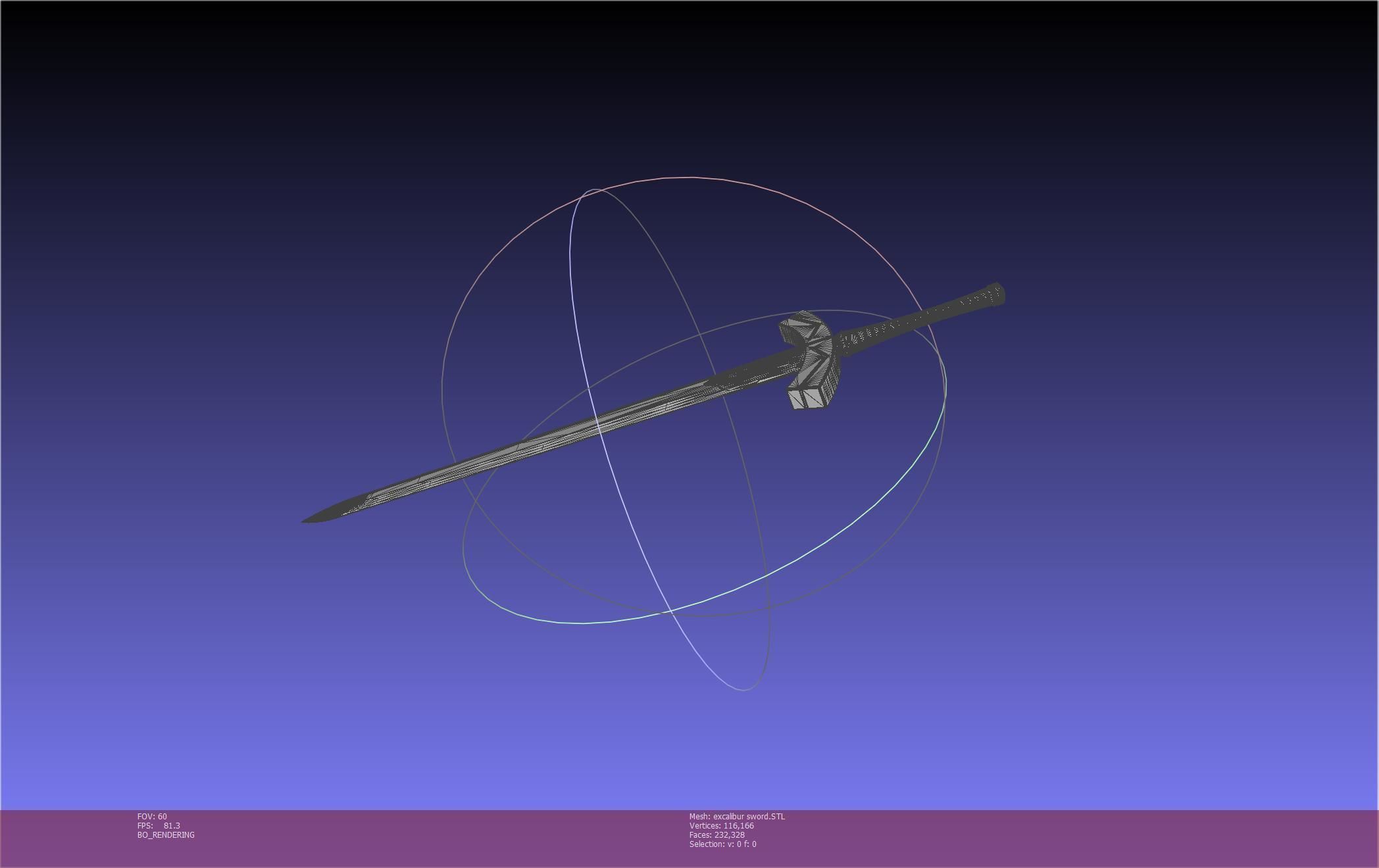 Fate Saber Excalibur Sword Printable Assembly 3D print model_100