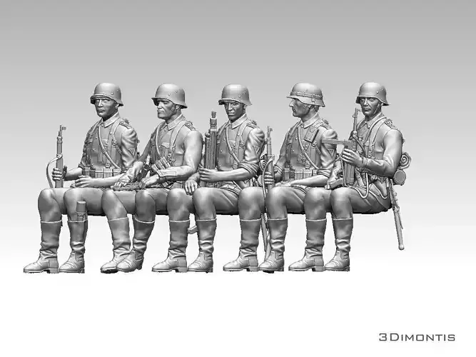 German soldiers 3D print model