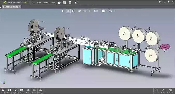 fully automatic - face mask machine 7 3D model