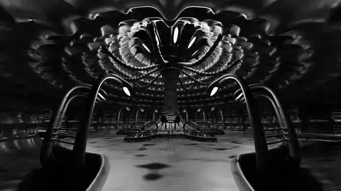 Modular Alien Base 3D model