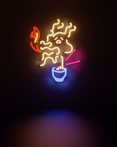 Neon 3D Model 1 - The Dragon Neon 3D model