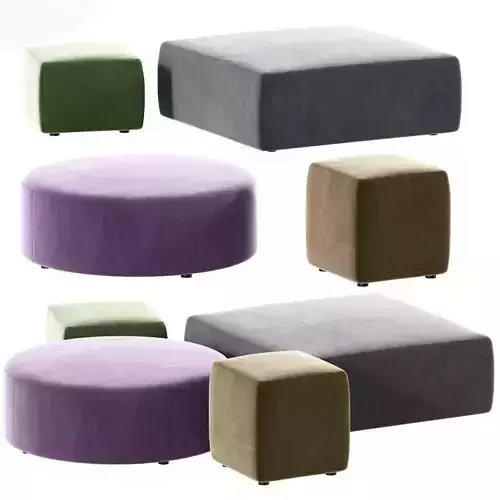 Linear Pouf Geometric Shapes