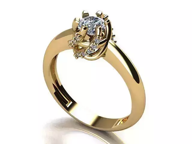  Engagement Rings Solitaire Ring R00011 3D print model
