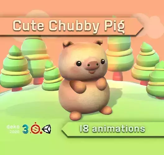 Cute Chubby Pig
