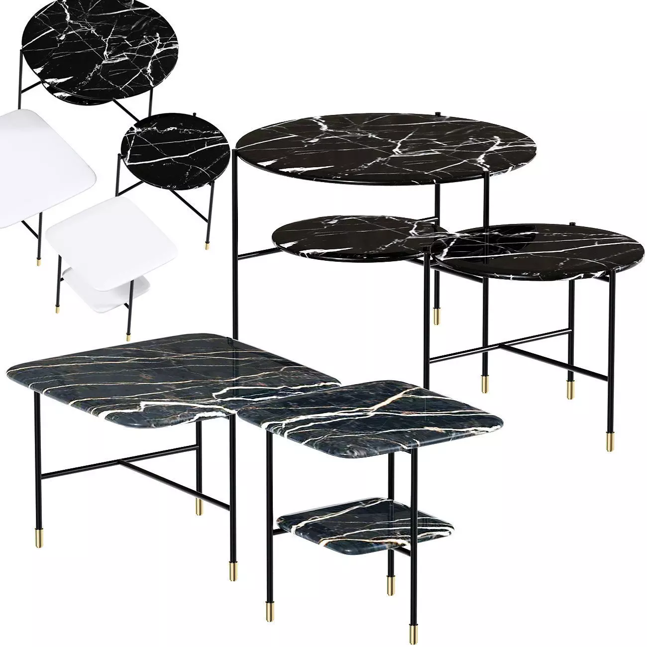 Low Console Tables Adrian 3D model
