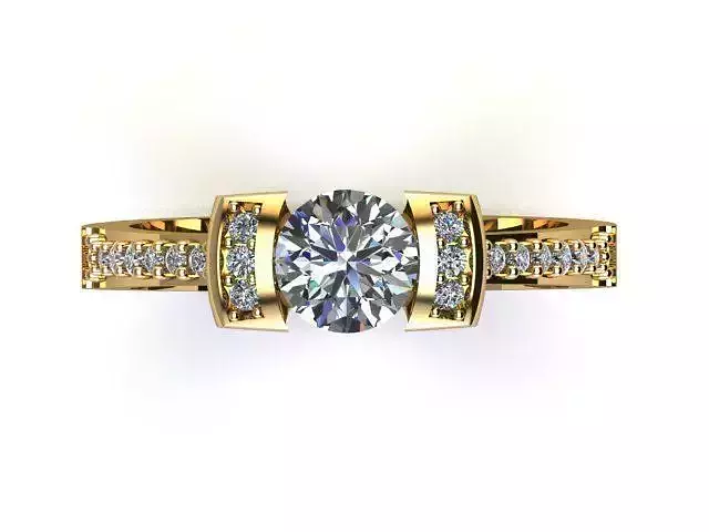  Engagement Rings Solitaire Ring R00012 3D print model