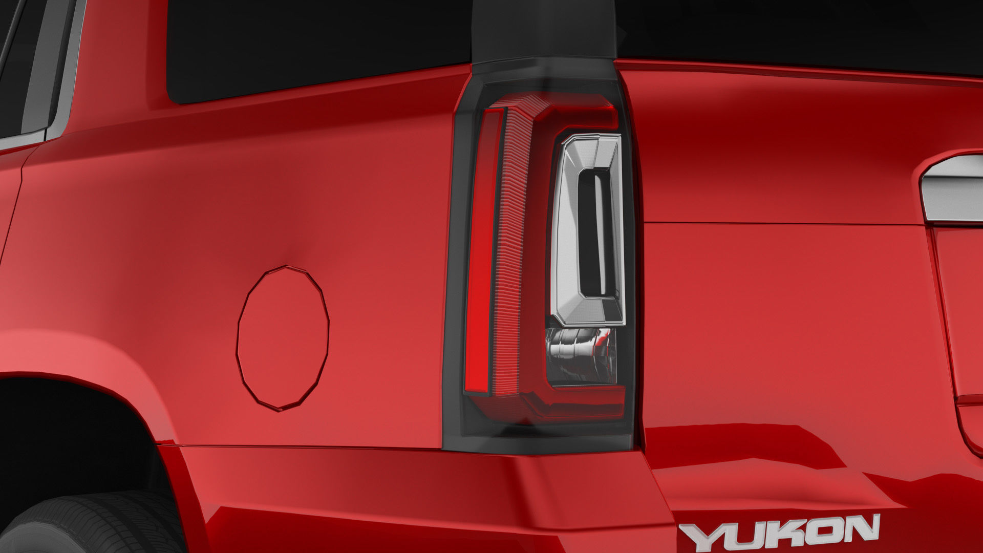 GMC Yukon SUV 2018 Low-poly 3D model_6