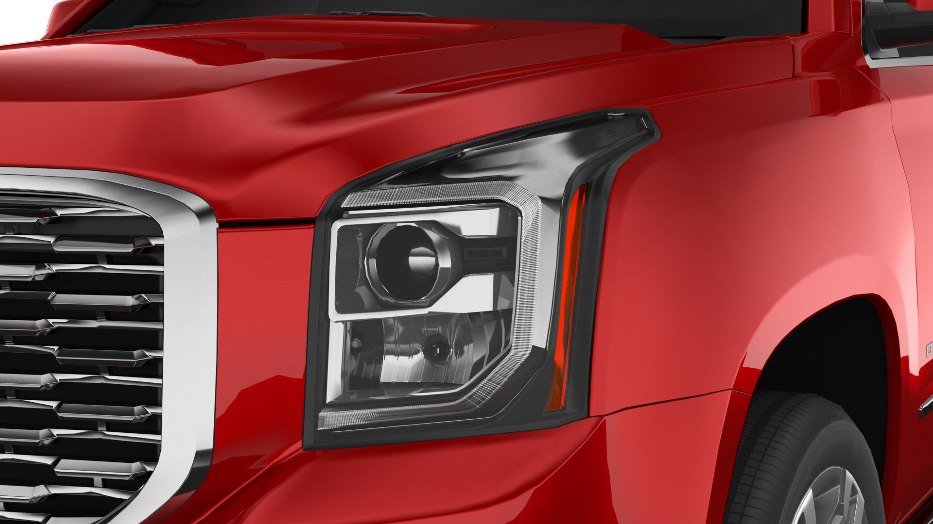 GMC Yukon SUV 2018 Low-poly 3D model_5