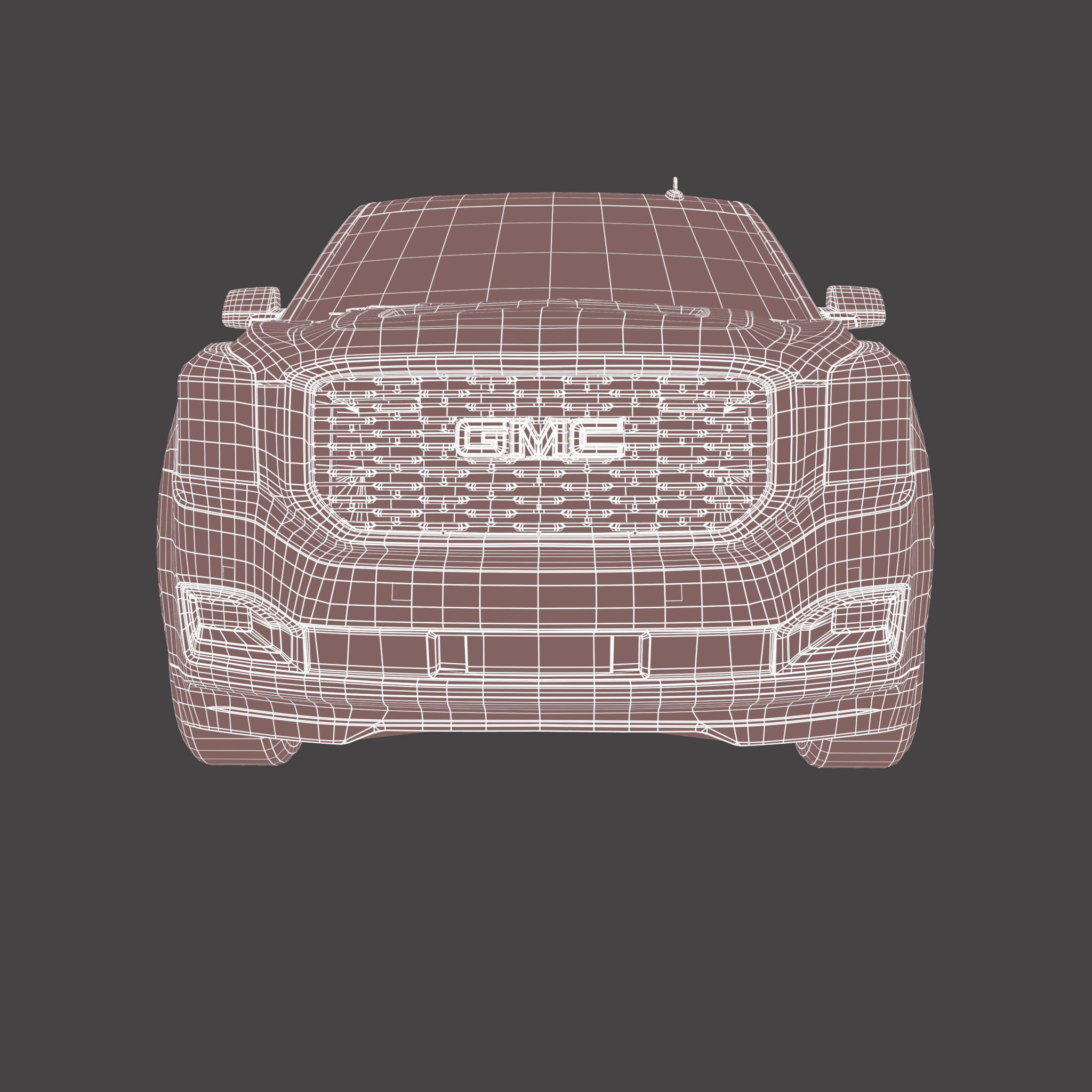 GMC Yukon SUV 2018 Low-poly 3D model_9