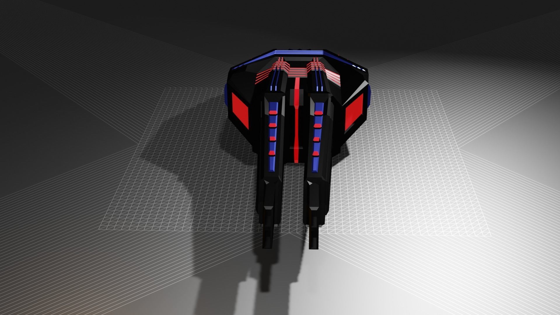 Super turret  Low-poly 3D model_3