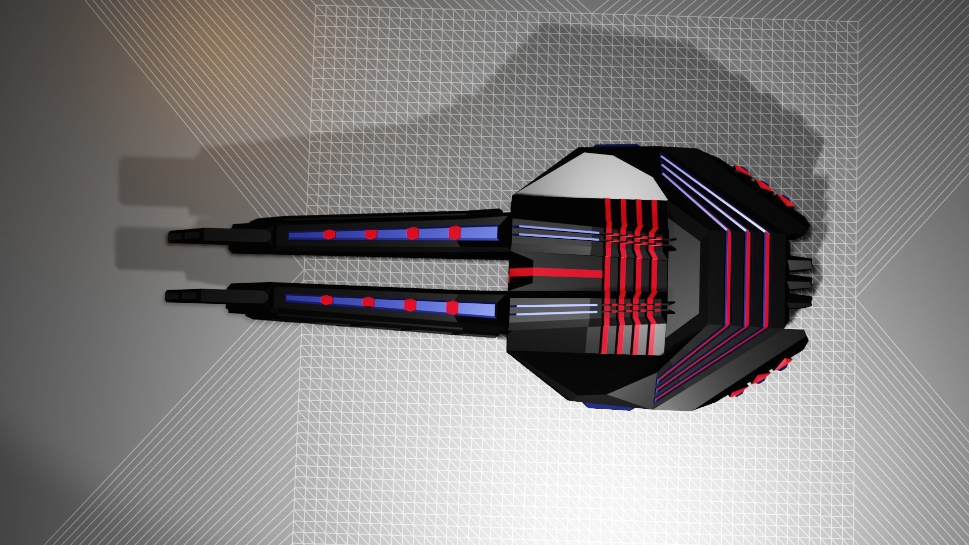 Super turret  Low-poly 3D model_5