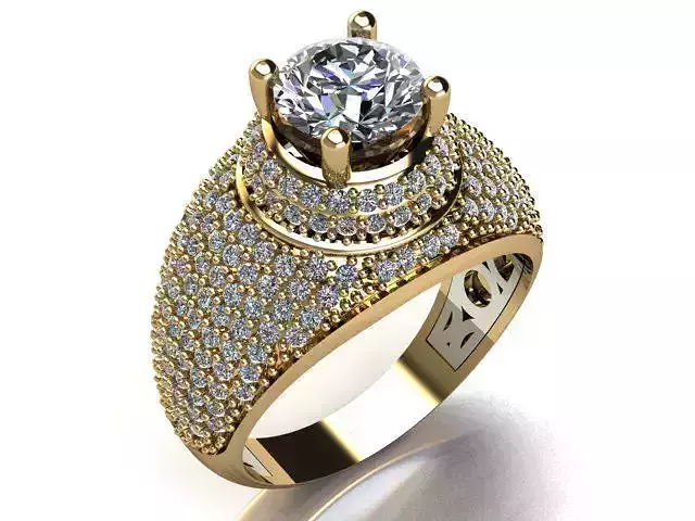  Engagement Rings Solitaire Ring R00015 3D print model