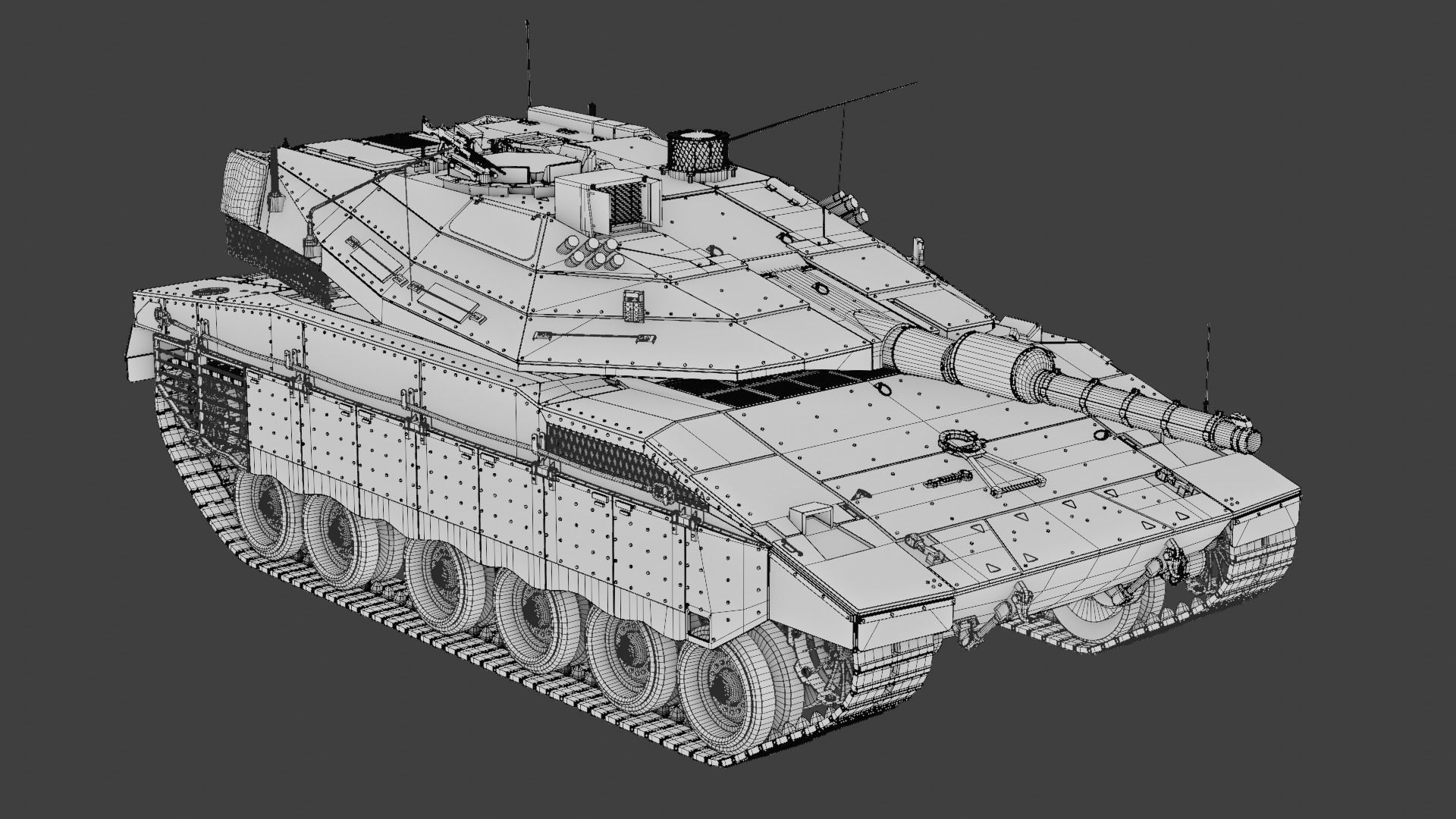 Merkava Mk IV - Battle Tank 3D model_9