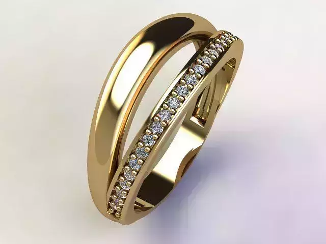  marriage diamond stone ring r00017 3D print model