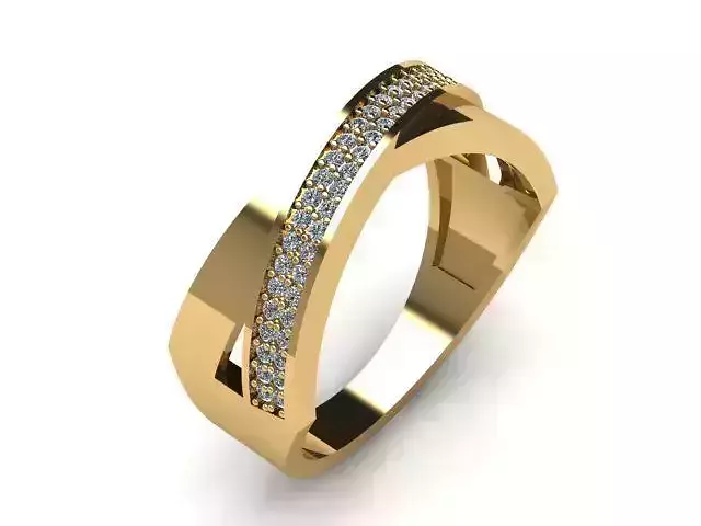  marriage diamond stone ring r00019 3D print model