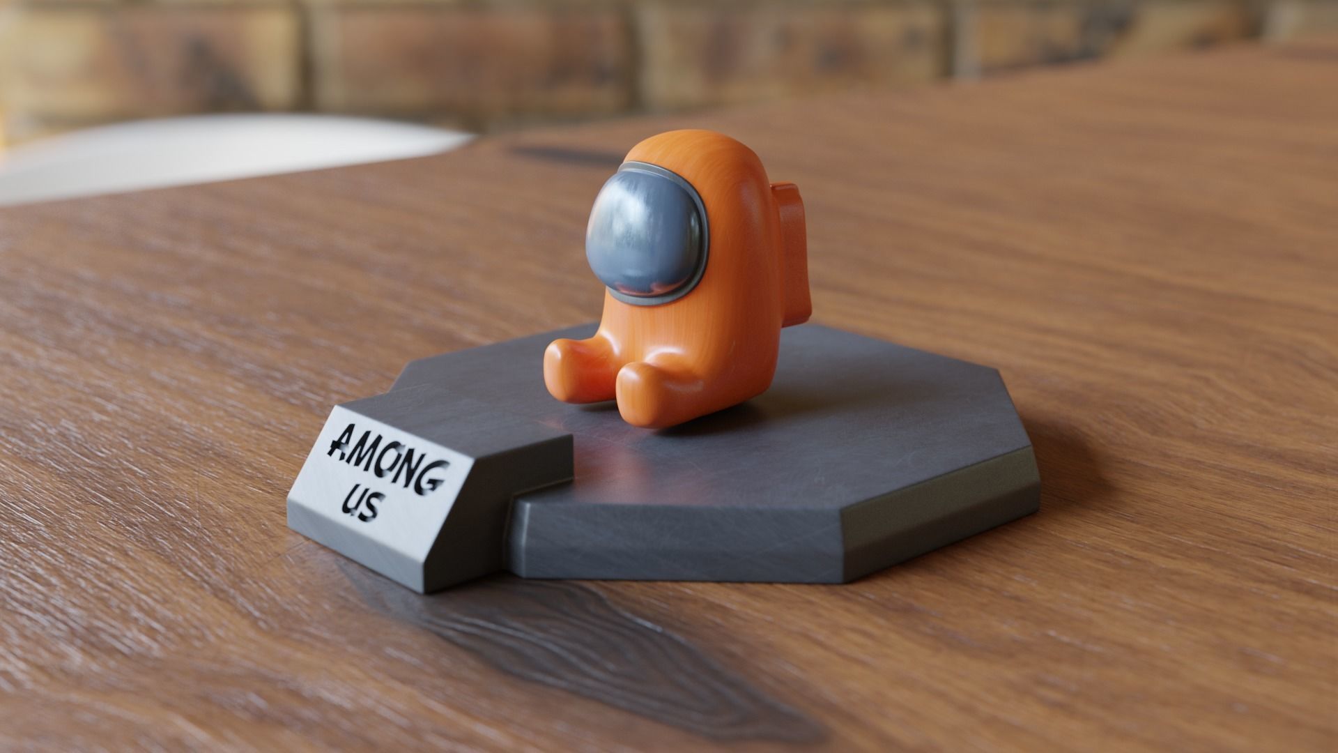 Among us sitting child crewmate pet 3D print model_1