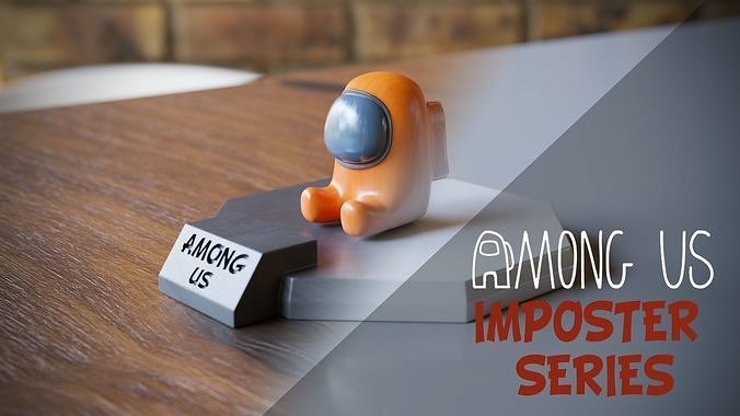 Among us sitting child crewmate pet 3D print model