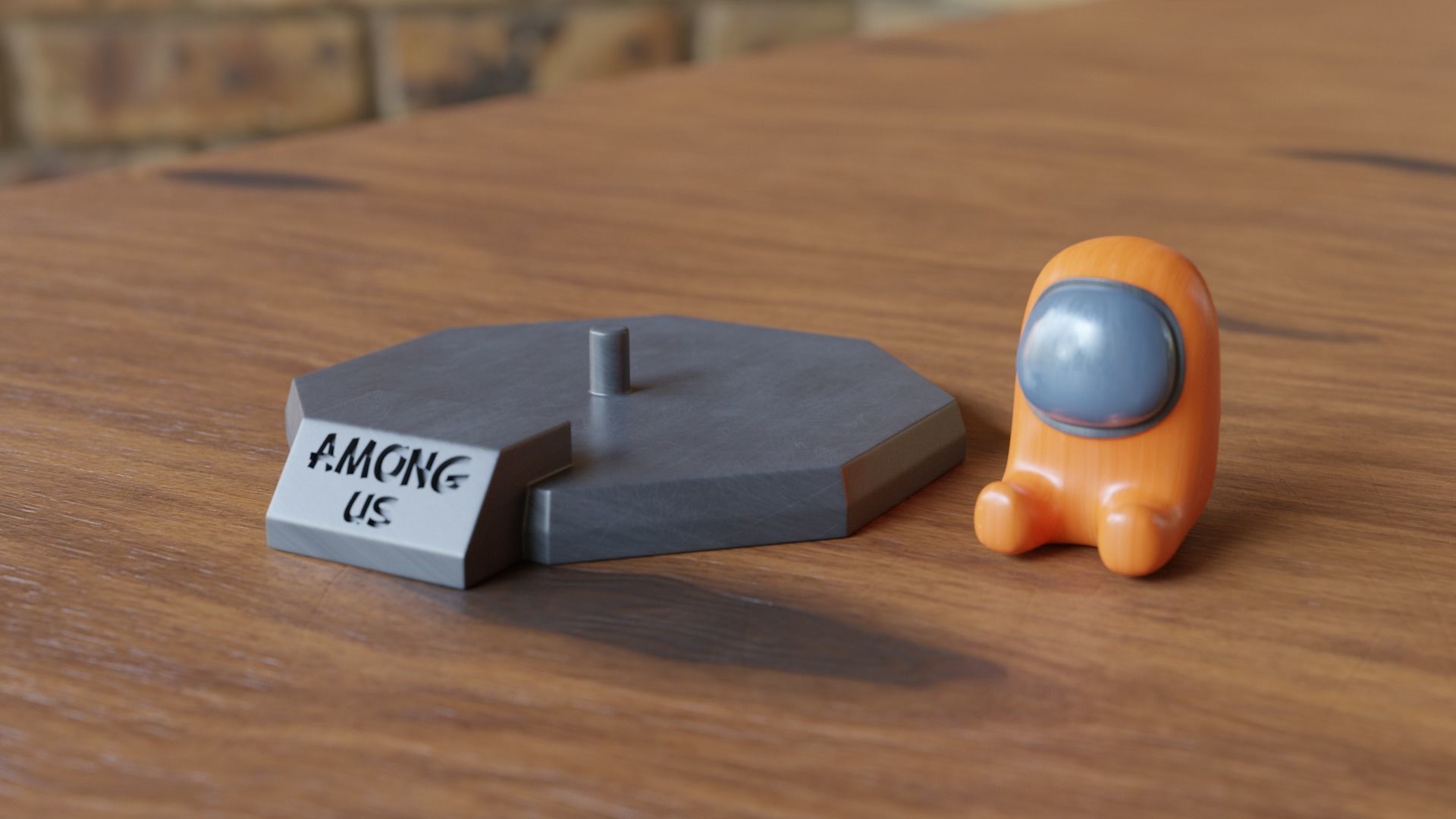 Among us sitting child crewmate pet 3D print model_2