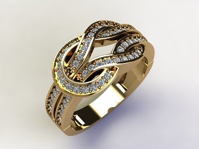  marriage diamond stone ring r00020 3D print model