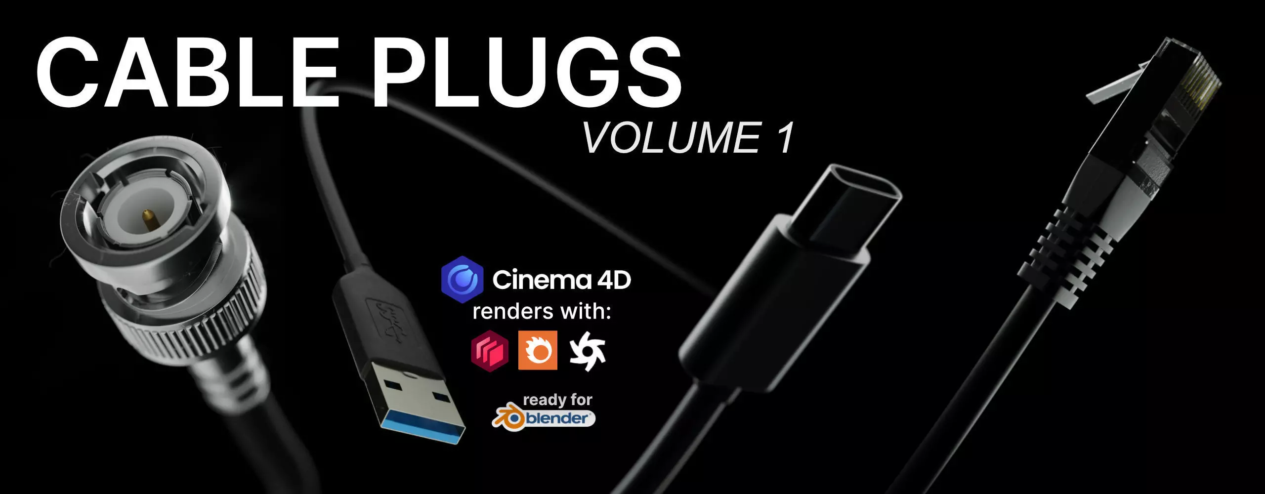 Cable plugs Volume 1 3D model_2