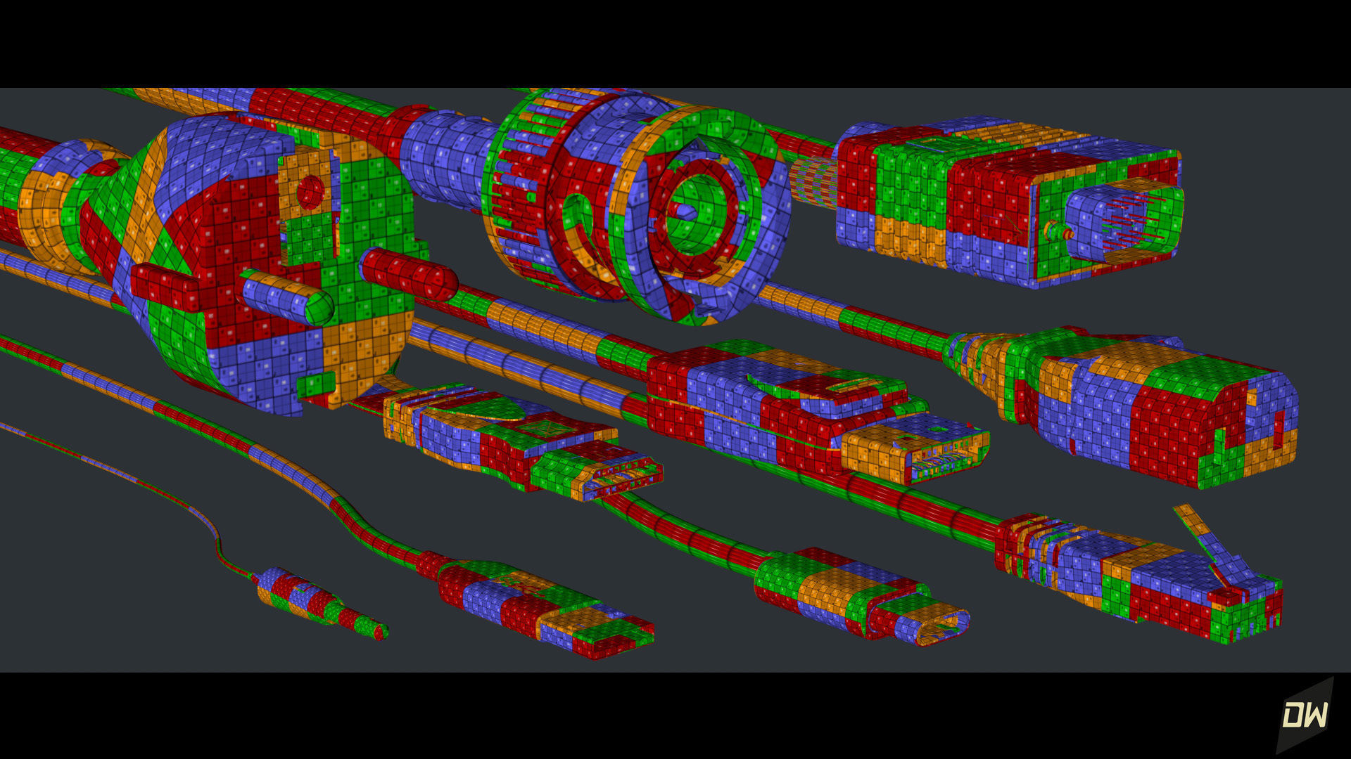 Cable plugs Volume 1 3D model_12