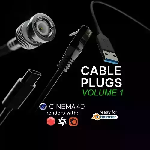 Cable plugs Volume 1 3D model