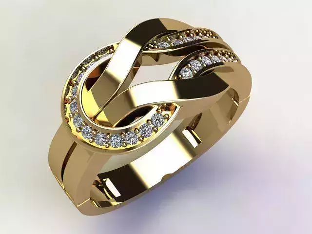  marriage diamond stone ring r00021 3D print model