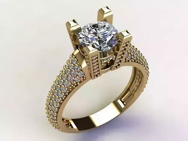 Engagement Rings Solitaire Ring R00022 3D print model