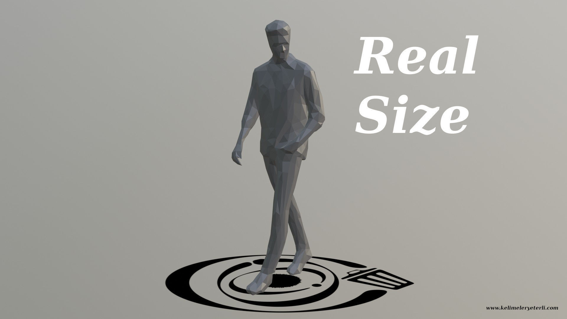 Human 061 LP R Low-poly 3D model_3