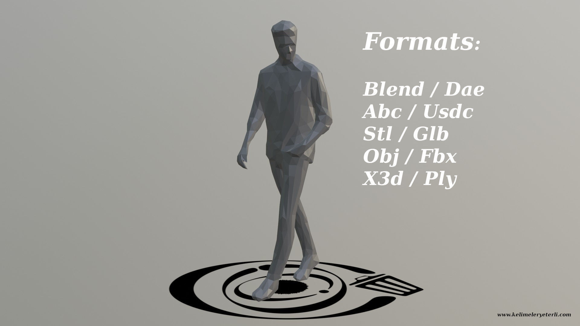 Human 061 LP R Low-poly 3D model_2