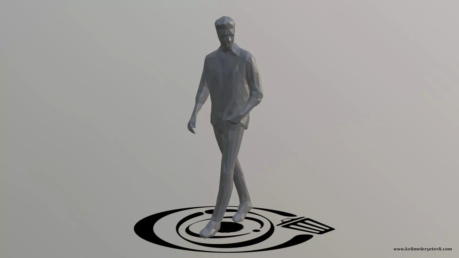 Human 061 LP R Low-poly 3D model_0