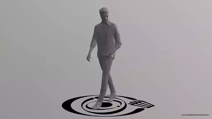 Human 061 LP R Low-poly 3D model