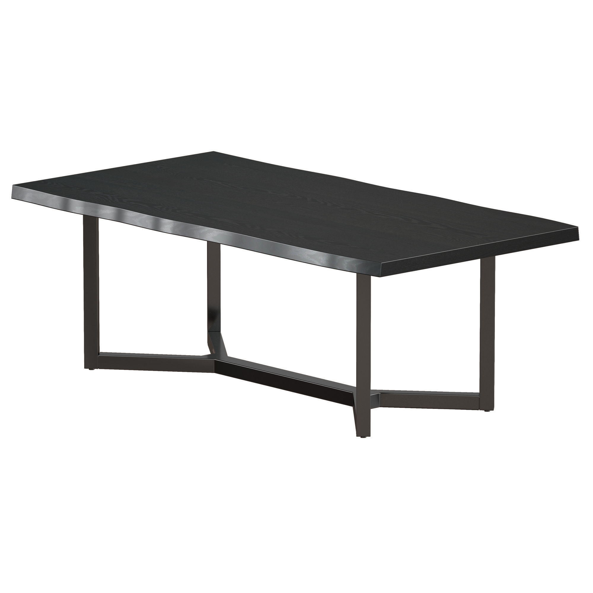 Verge Black Live Edge Coffee Table Crate and Barrel 3D model_5
