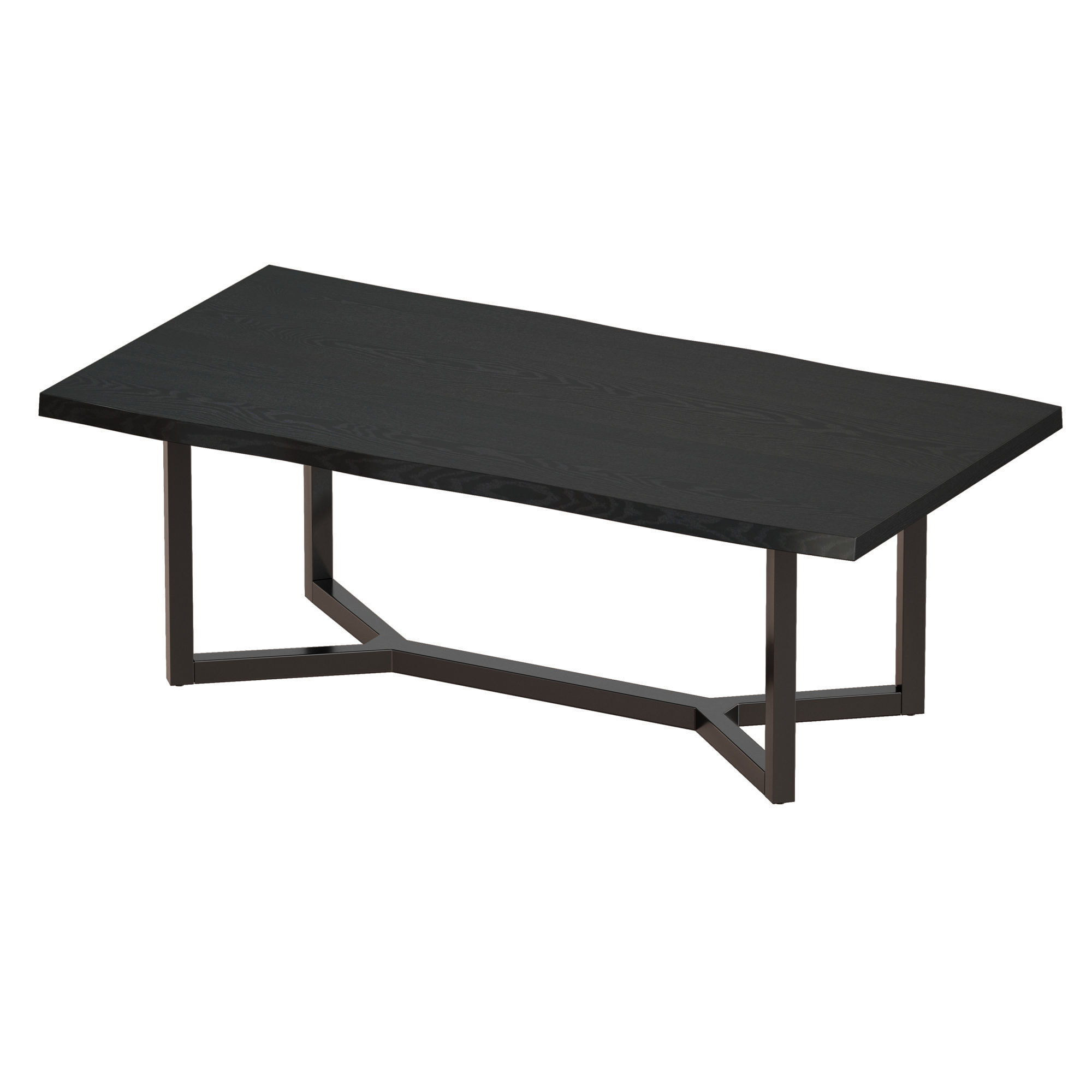 Verge Black Live Edge Coffee Table Crate and Barrel 3D model_6