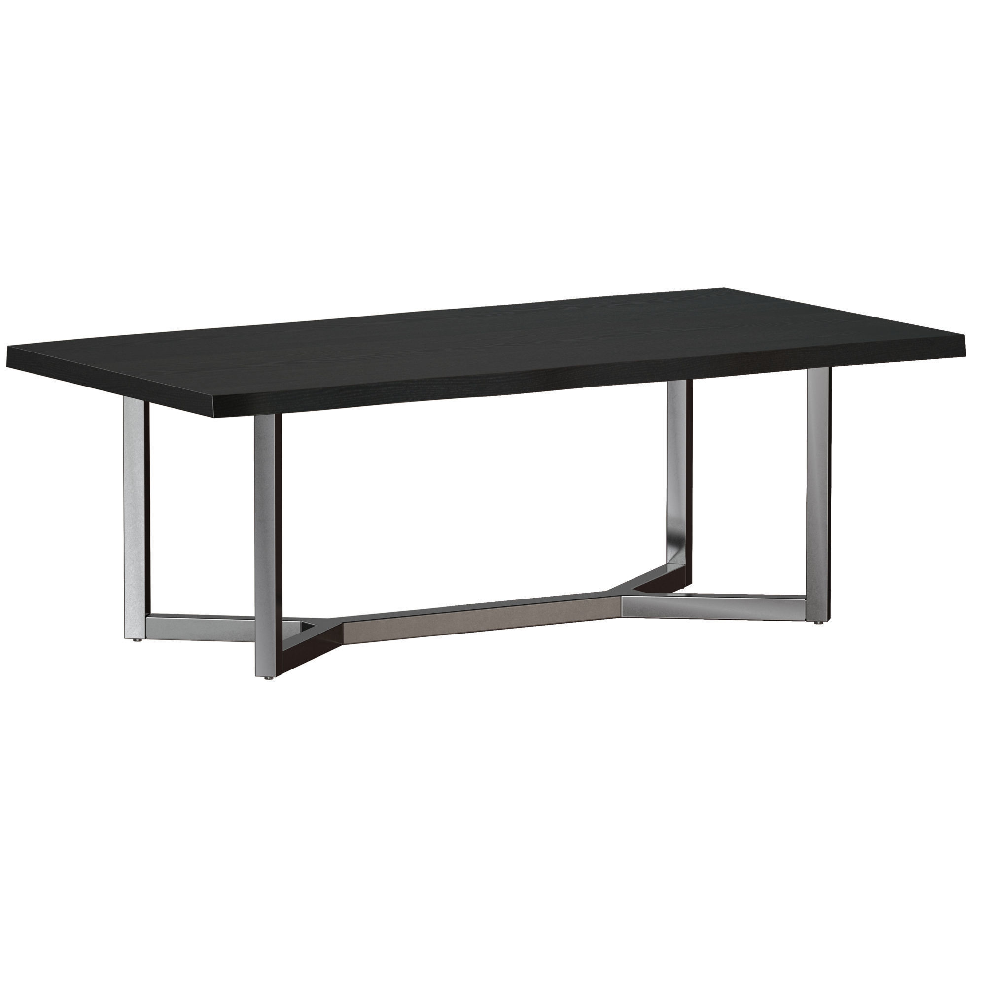 Verge Black Live Edge Coffee Table Crate and Barrel 3D model_1