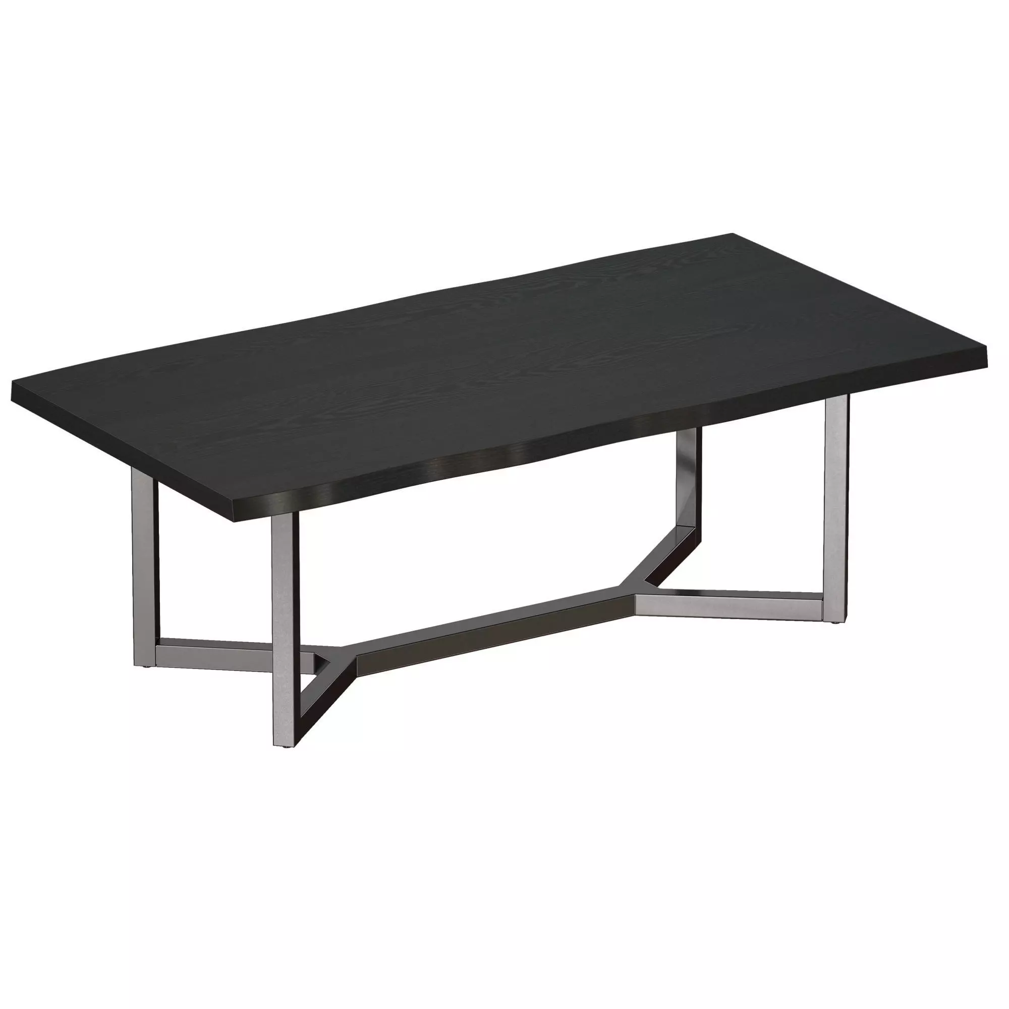 Verge Black Live Edge Coffee Table Crate and Barrel 3D model_0