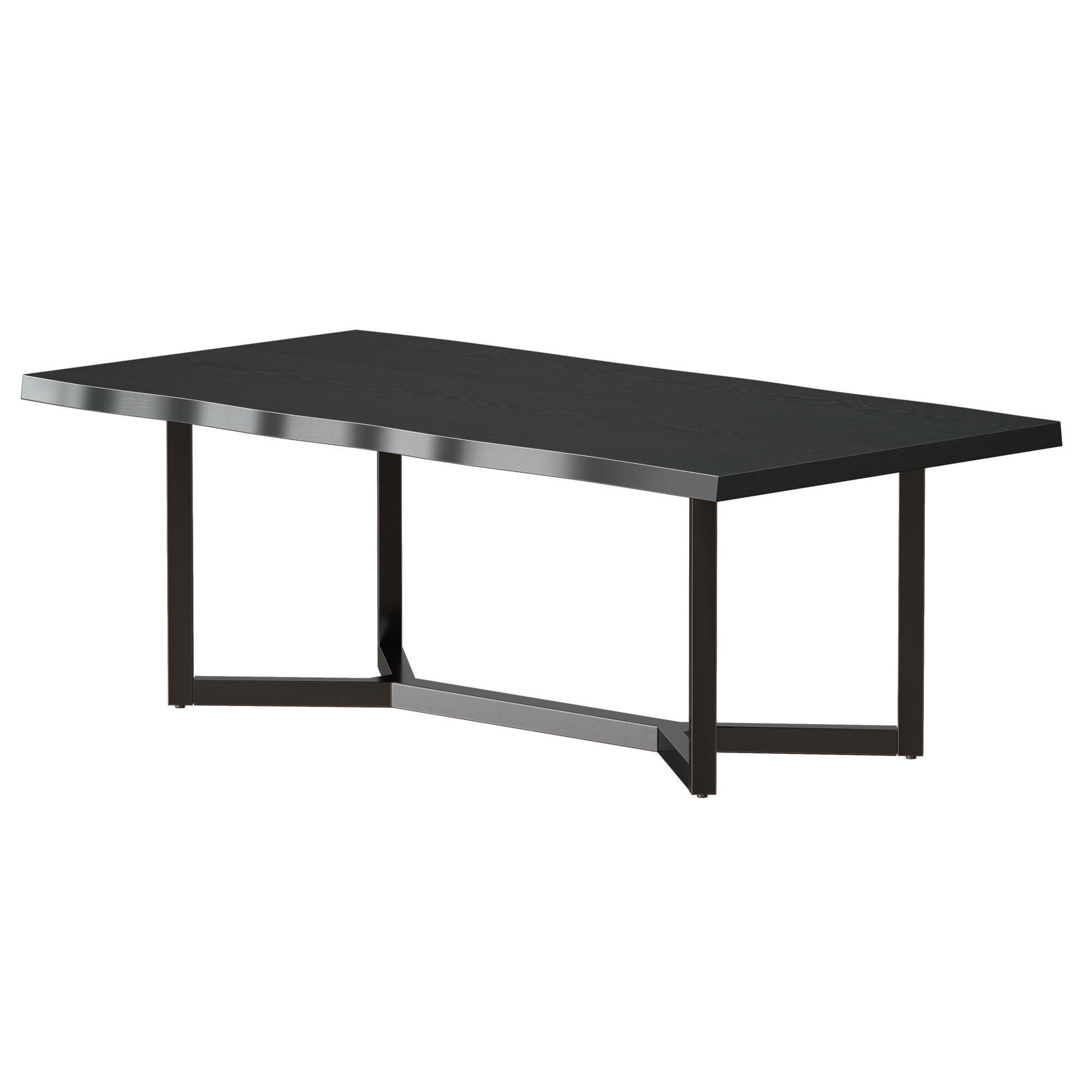 Verge Black Live Edge Coffee Table Crate and Barrel 3D model_2