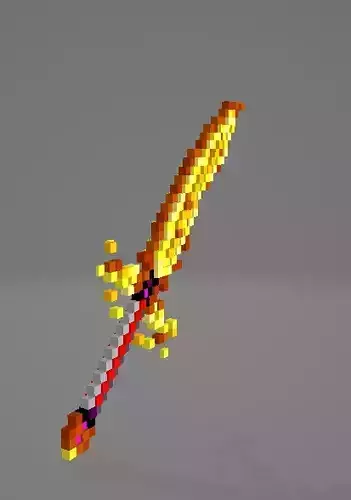 Blaze Sword 3D Low-poly 3D model