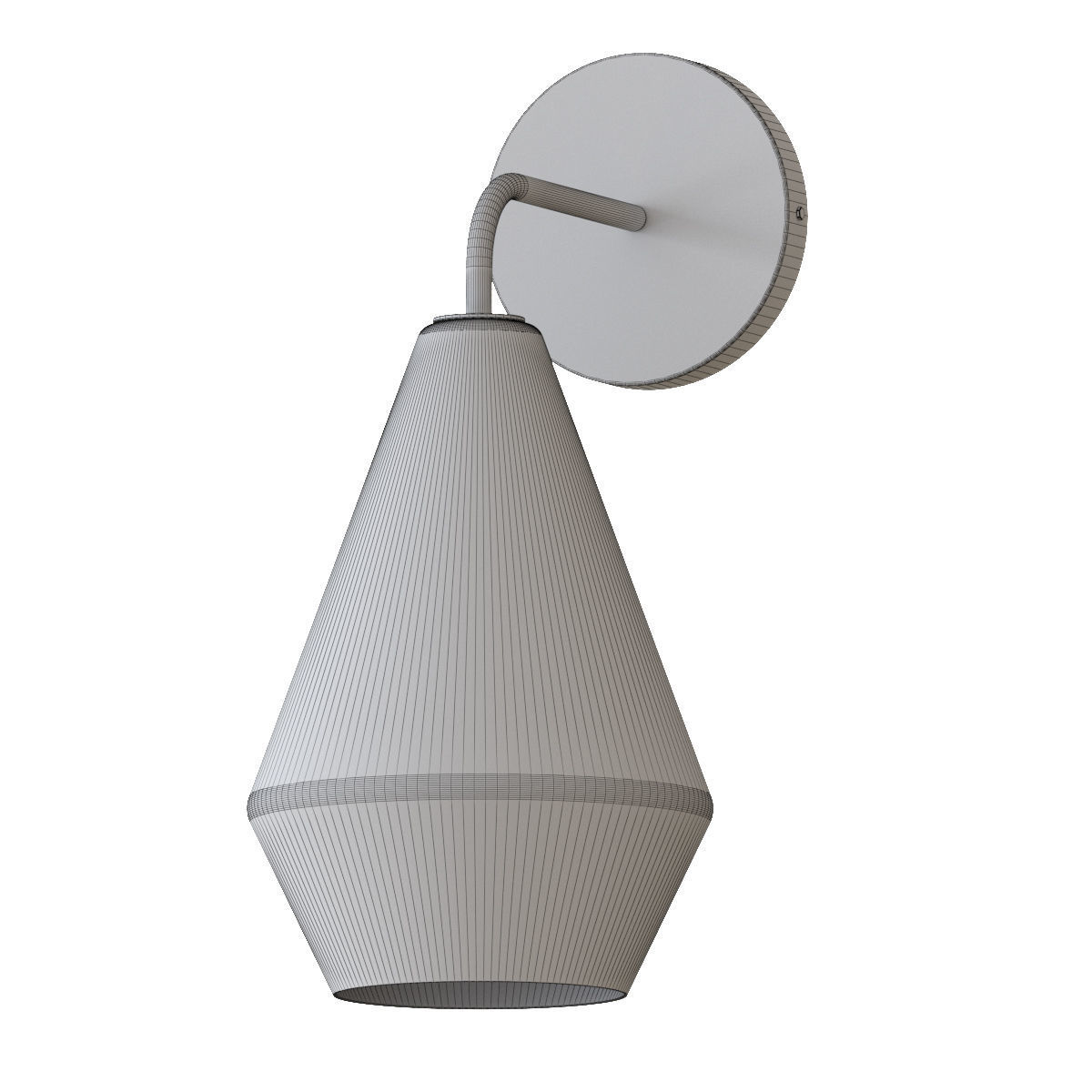 West Elm - Sculptural Glass Geo Sconce 3D model_1