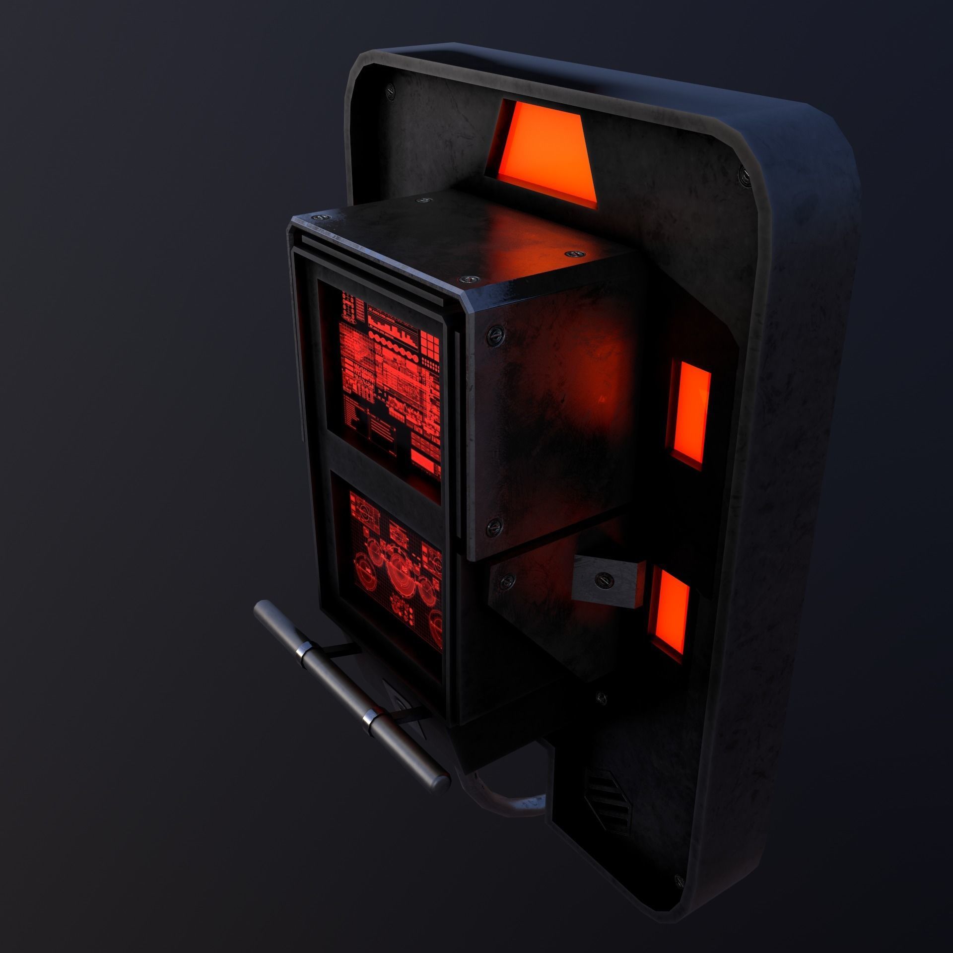 Sci-Fi Console-Computer 3 Low-poly 3D model_3