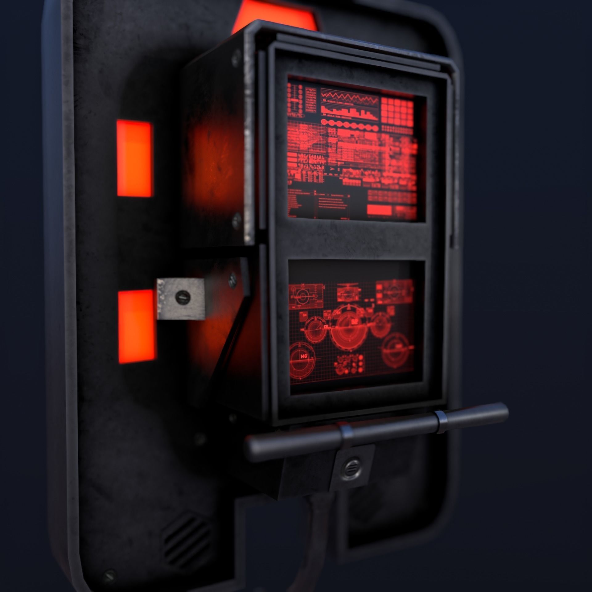 Sci-Fi Console-Computer 3 Low-poly 3D model_7