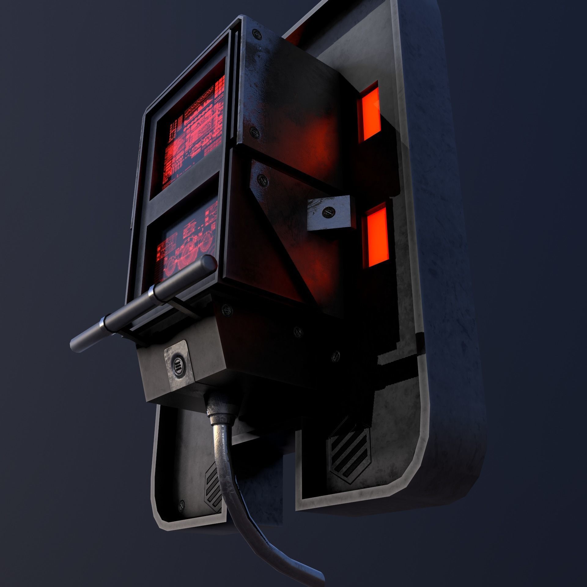 Sci-Fi Console-Computer 3 Low-poly 3D model_5