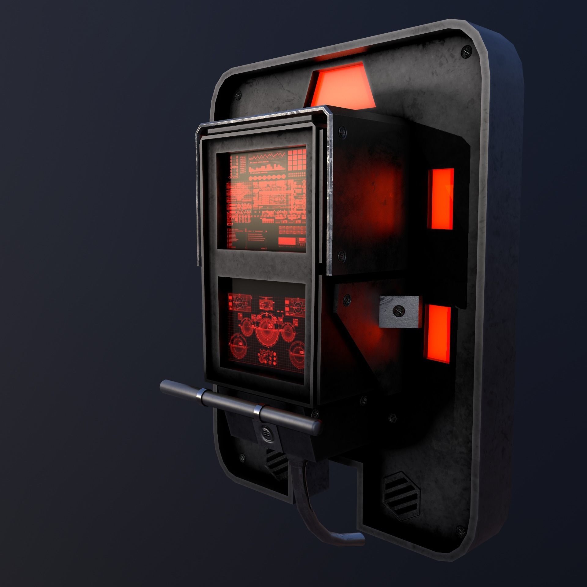 Sci-Fi Console-Computer 3 Low-poly 3D model_2