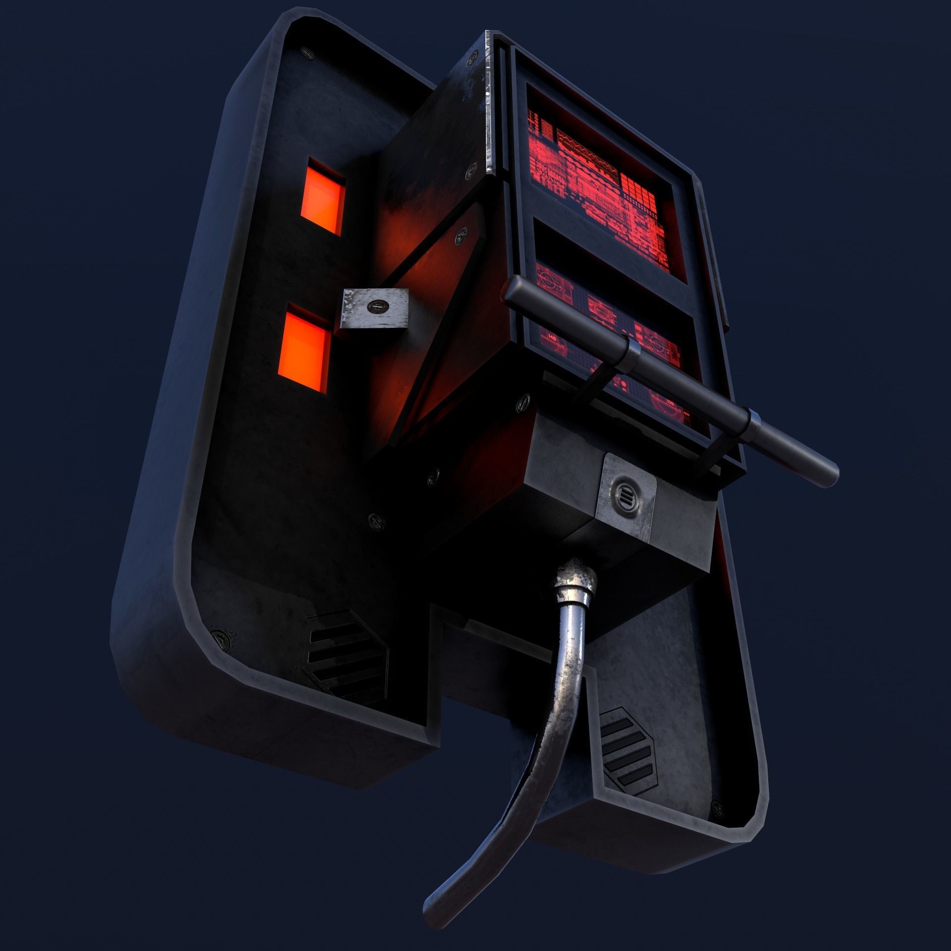 Sci-Fi Console-Computer 3 Low-poly 3D model_4