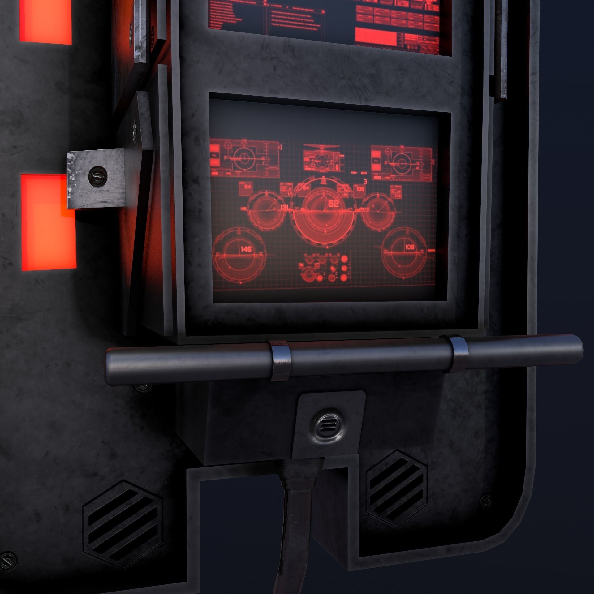 Sci-Fi Console-Computer 3 Low-poly 3D model_6