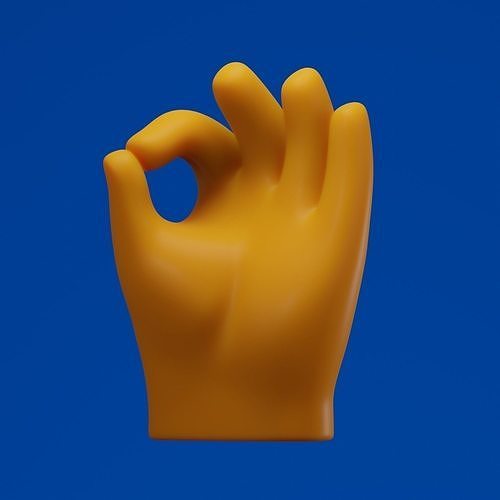 Ok Hand Emoji model 3D model