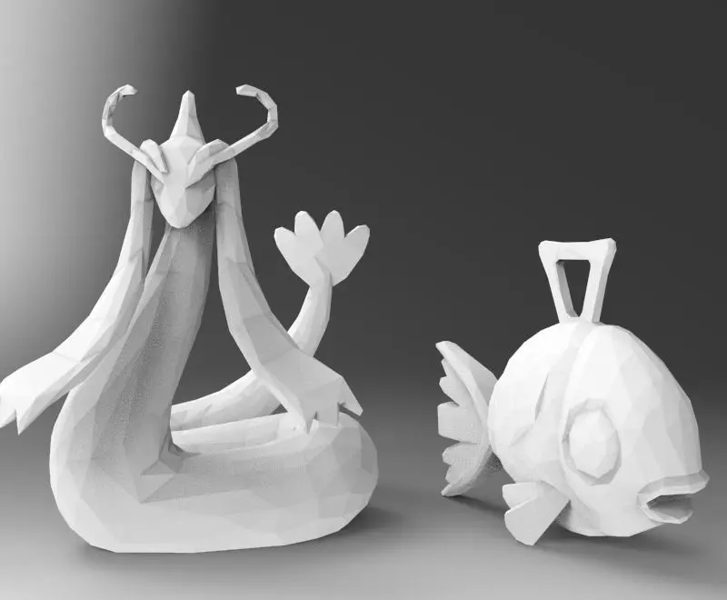 Milotic pokemon statue 3D print model_0
